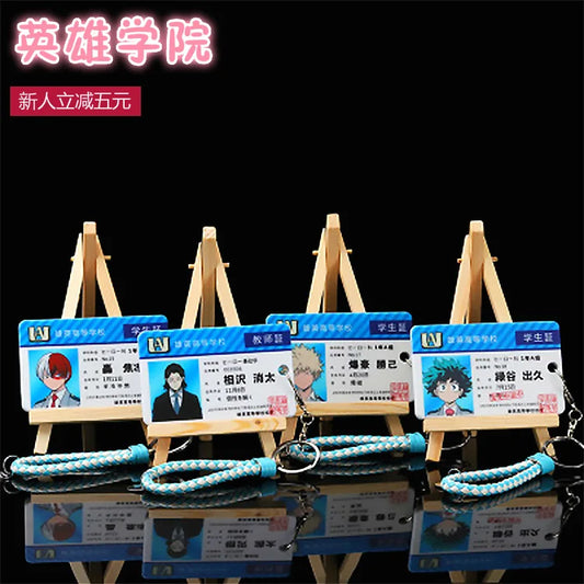 2020 MHA Key Chain Student Card Bus Card Set | Cosplay Accessories | My Hero Academia