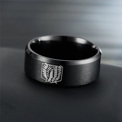 Rings For Teens Student | Stainless Steel Ring Set | Attack on Titan