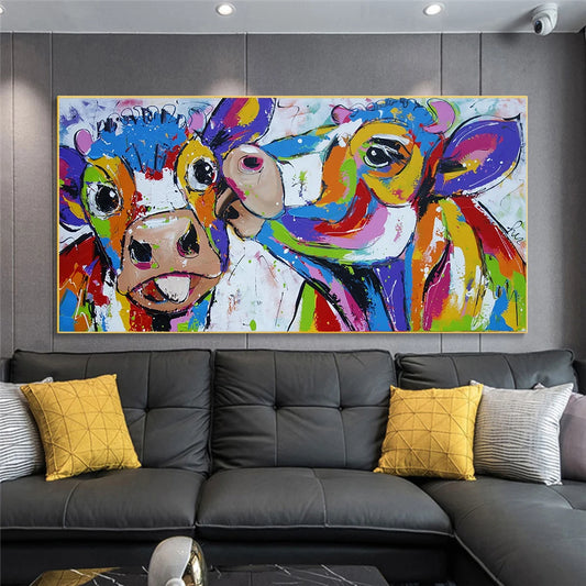 Colorful Cow Canvas Print | Poster | One Piece