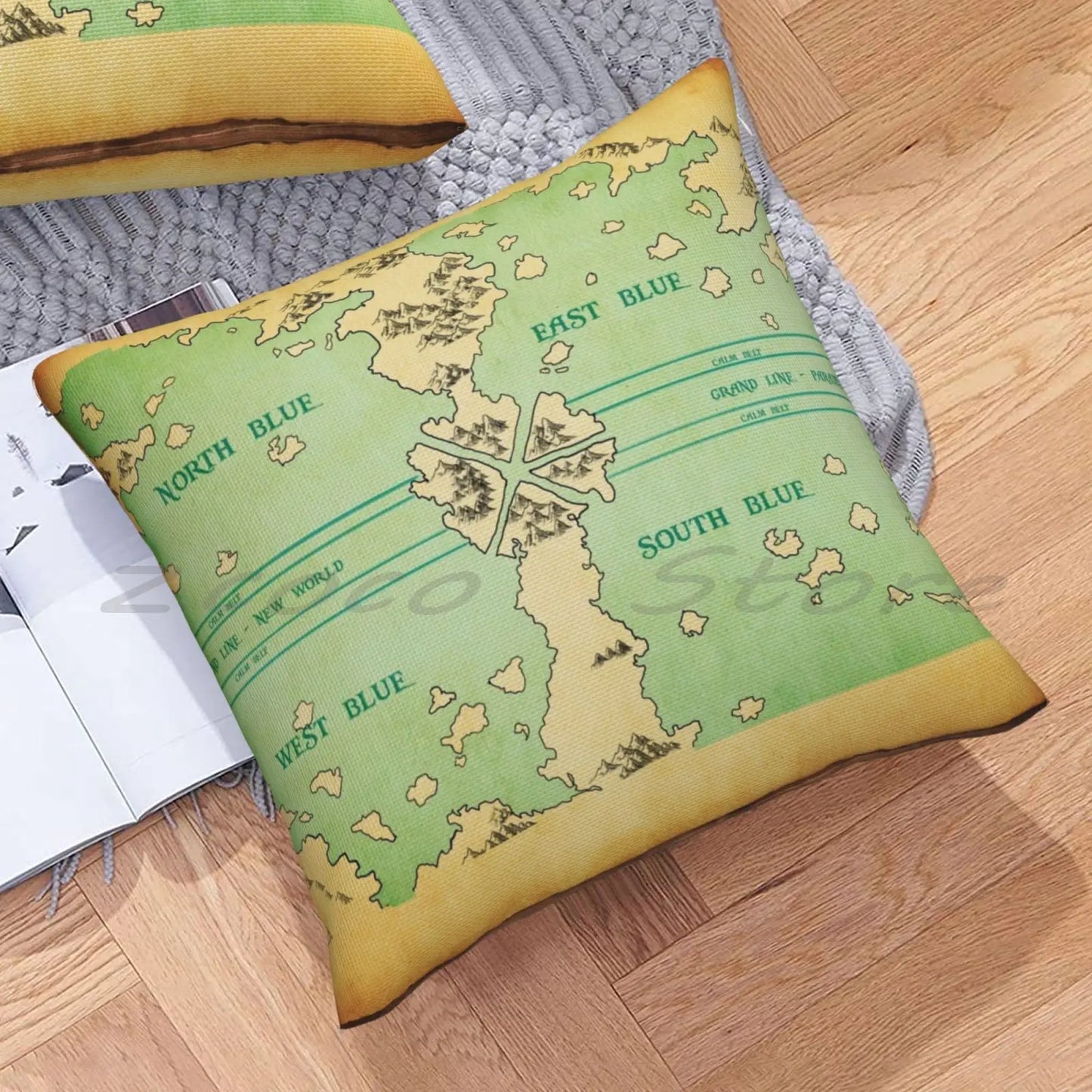 Map Print Flax Pillow Case | Pillow Case | Attack on Titan