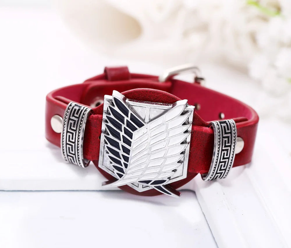 Leather Metal Bracelet Cosplay Accessories | Scouting Legion | Attack on Titan