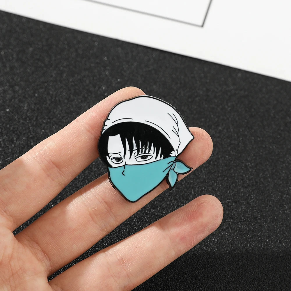 AoT Levi Ackerman Brooch Hard Enamel Badge | Jewelry Accessories | Attack on Titan