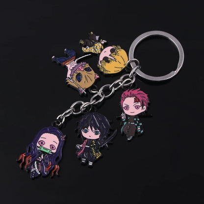 Tanjirou Nezuko Zenitsu Keyring | Metal Keychain | Demon Slayer