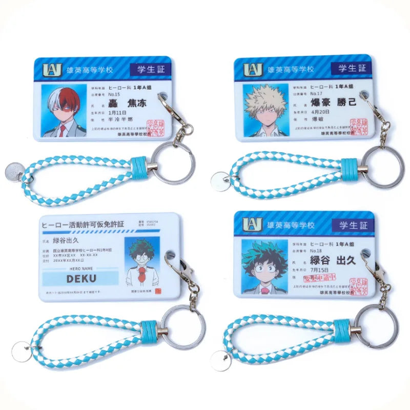 2020 MHA Key Chain Student Card Bus Card Set | Cosplay Accessories | My Hero Academia