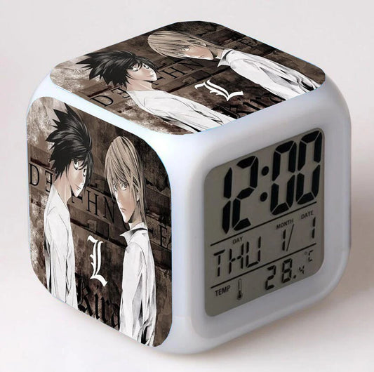 Death Note LED 7 Color Flash Digital Alarm Clocks Night Light | Home Decor | Death Note