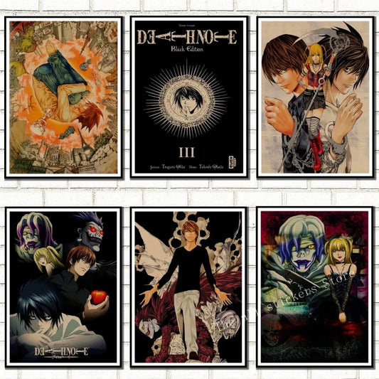 DEATH NOTE Vintage Poster Cafe Creative Wallpaper | Home Decor | Death Note