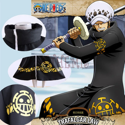 Athemis ONE PIECE Trafalgar Law (Trafalgar D Water Law) Long Coat Jacket Cosplay Costume | Costume | One Piece