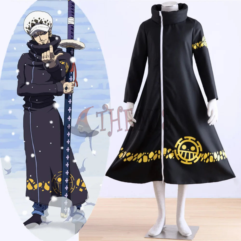 Athemis ONE PIECE Trafalgar Law (Trafalgar D Water Law) Long Coat Jacket Cosplay Costume | Costume | One Piece