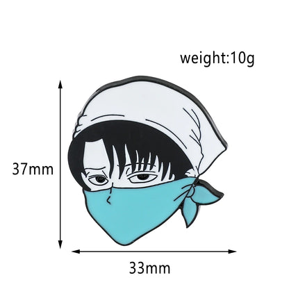 AoT Levi Ackerman Brooch Hard Enamel Badge | Jewelry Accessories | Attack on Titan