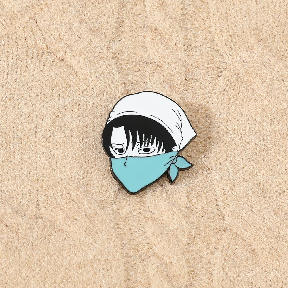 AoT Levi Ackerman Brooch Hard Enamel Badge | Jewelry Accessories | Attack on Titan