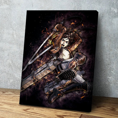 HD Prints Attack on Titan Canvas Painting Eren Jaeger Poster | Wall Art | Attack on Titan