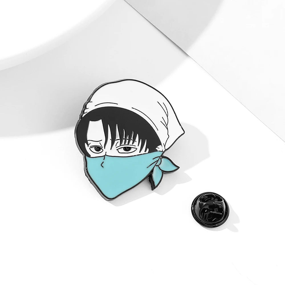 AoT Levi Ackerman Brooch Hard Enamel Badge | Jewelry Accessories | Attack on Titan