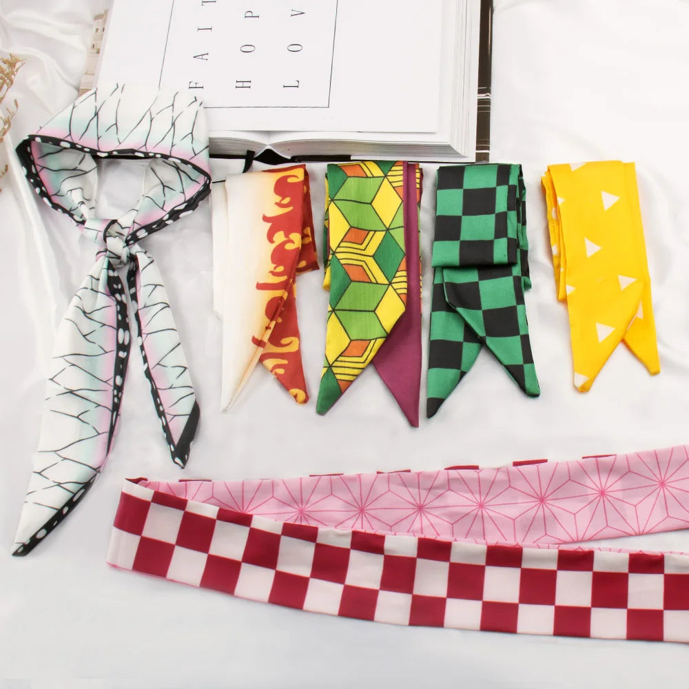 Cosplay Silk Scarf | Hair Accessories | Demon Slayer