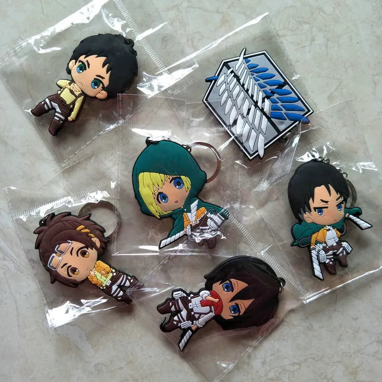 Figure Attack On Titan Mini Doll Keychain | Keychain | Attack on Titan