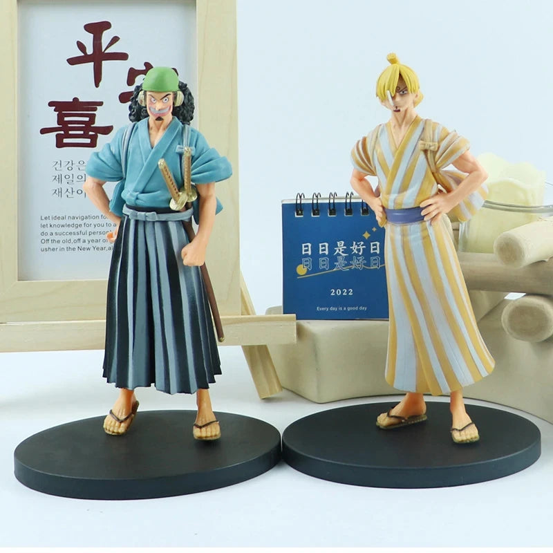 18cm One Piece Figure Pirate Warriors Monkey D Luffy Roronoa Zoro Sanji Usopp | Action Figures | One Piece