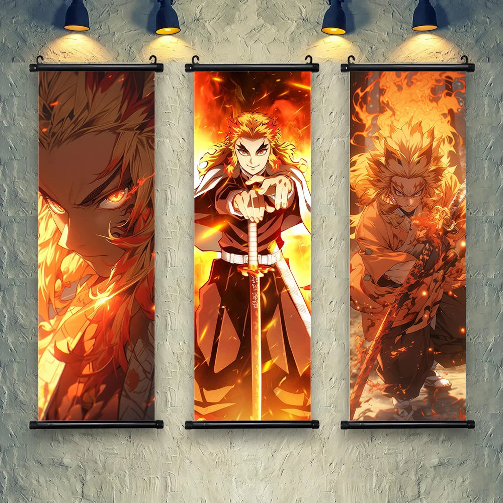 Hashira Nezuko Agatsuma Zenitsu Inosuke Scroll | Decor | Demon Slayer