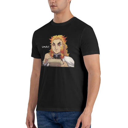 Rengoku Umai Demon Slayer T Shirt | KIMETSU NO YAIBA Hip Hop T Shirts | Demon Slayer