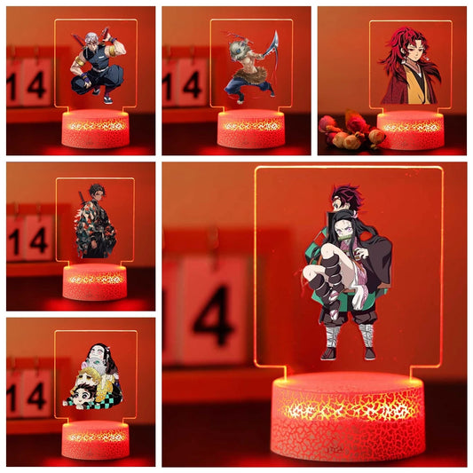 Tanjiro & Nezuko Acrylic LED Lamp | Night Light | Demon Slayer