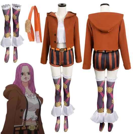 Bonney Cosplay Fantasy Suspenders Belt Sock Suits | Costume | One Piece