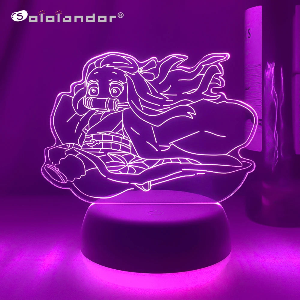 Best Acrylic Led Night Lamp Demon Slayer | Night Light | Demon Slayer