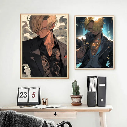 Aesthetic ONE PIECE Vinsmoke Sanji Poster Wall Sticker | Poster | One Piece