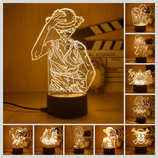 One Piece Luffy 3D Lamp LED Night Lights | Night Light | One Piece