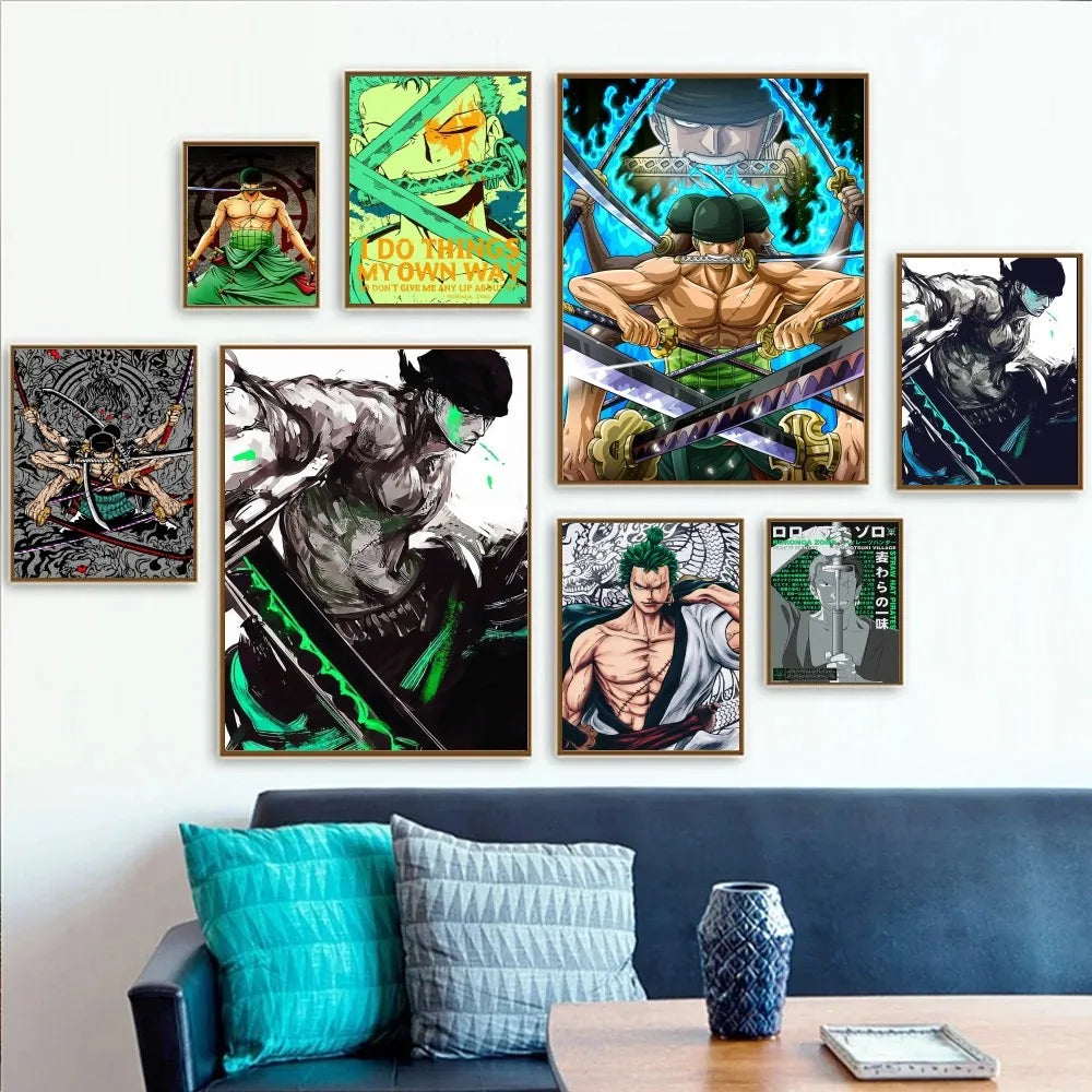 1pc One Piece Roronoa Zoro Poster Paper Print | Poster | One Piece