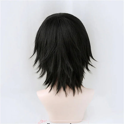 Hio Wig Black Short Fluffy | Cosplay | Chainsaw Man