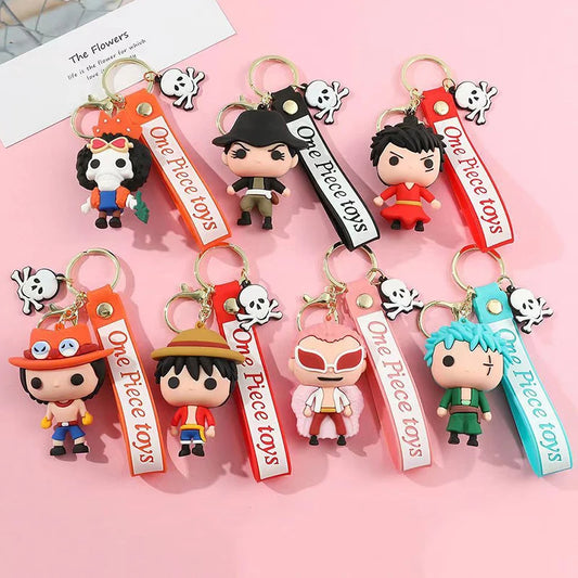 One Piece Figure Doll Keychain Luffy Zoro Ace Doflamingo | Keychain | One Piece