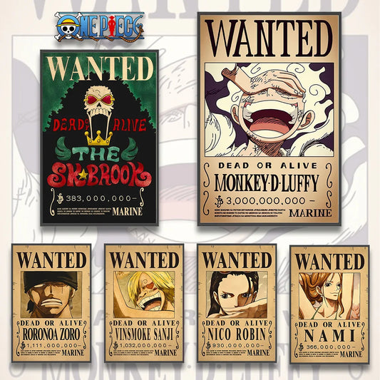 One Piece Self-adhesive Poster Bounty Order Luffy Wallpapr | Poster | One Piece