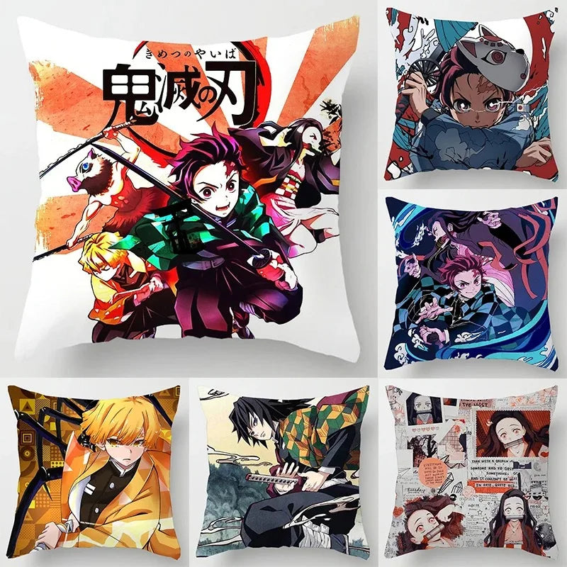 45 * 45CM Kimetsu No Yaiba Pillowcase | Pillowcase | Demon Slayer