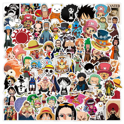 100pcs One Piece Naruto Dragon Ball Mix Stickers Decal | Sticker | One Piece, Naruto, Dragon Ball