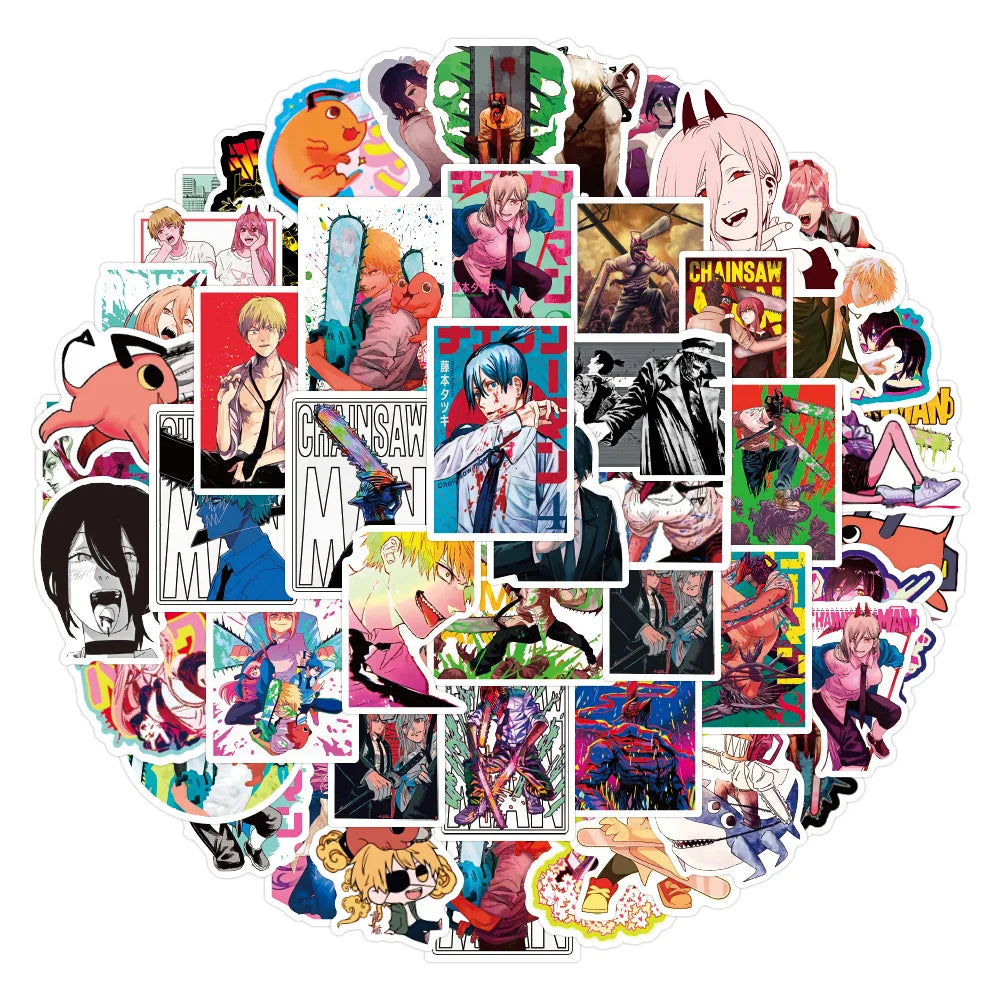 10/30/50PCS Stickers Graffiti Decals | Stickers | Chainsaw Man