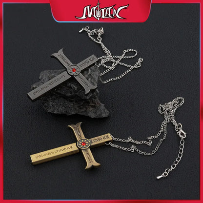 One Piece HAWKEYE Cross Necklace Mihawk Black Blade | Keychain | One Piece