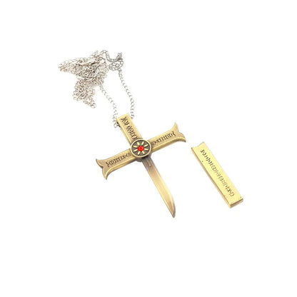 One Piece HAWKEYE Cross Necklace Mihawk Black Blade | Keychain | One Piece