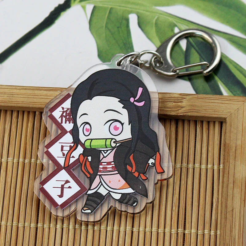 Tanjirou Nezuko Zenitsu Keychain | Metal Keychain | Demon Slayer