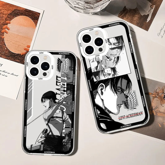 Levi AoT Phone Case Transparent Border Shell | Phone Case | Attack on Titan