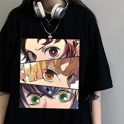 Hot Demon Slayer Kimetsu No Yaiba T Shirt | Harajuku Hip Hop Tshirt | Demon Slayer