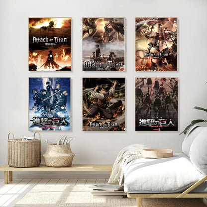 Poster Self-adhesive Art Waterproof Paper | Wall Decor | Attack on Titan