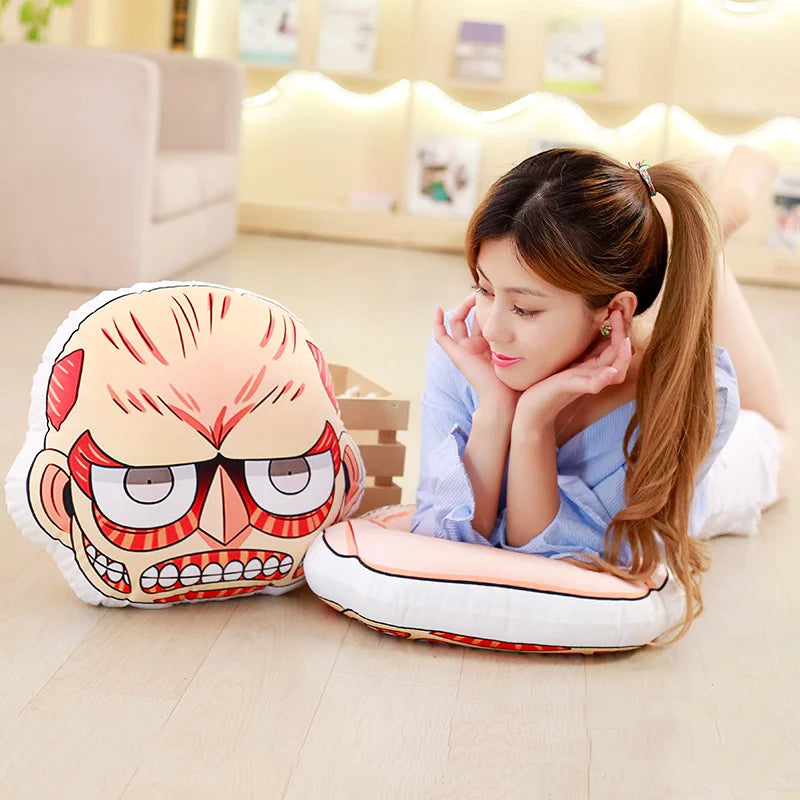 Q Version Titan Pillow Cushion | Pillow Cushion | Attack on Titan