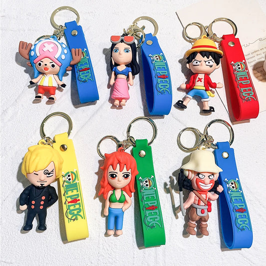 Onepiece Keychain Monkey·D·Luffy Roronoa Zoro Silicone Doll | Keychain | One Piece