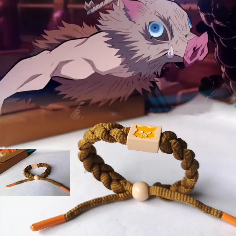 Tanjirou Nezuko Bracelet | Hand-Knitted Bracelet | Demon Slayer