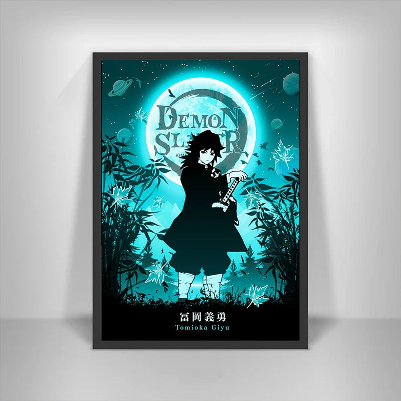 Moon Posters Canvas Painting | Decor | Demon Slayer