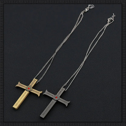 One Piece HAWKEYE Cross Necklace Mihawk Black Blade | Keychain | One Piece