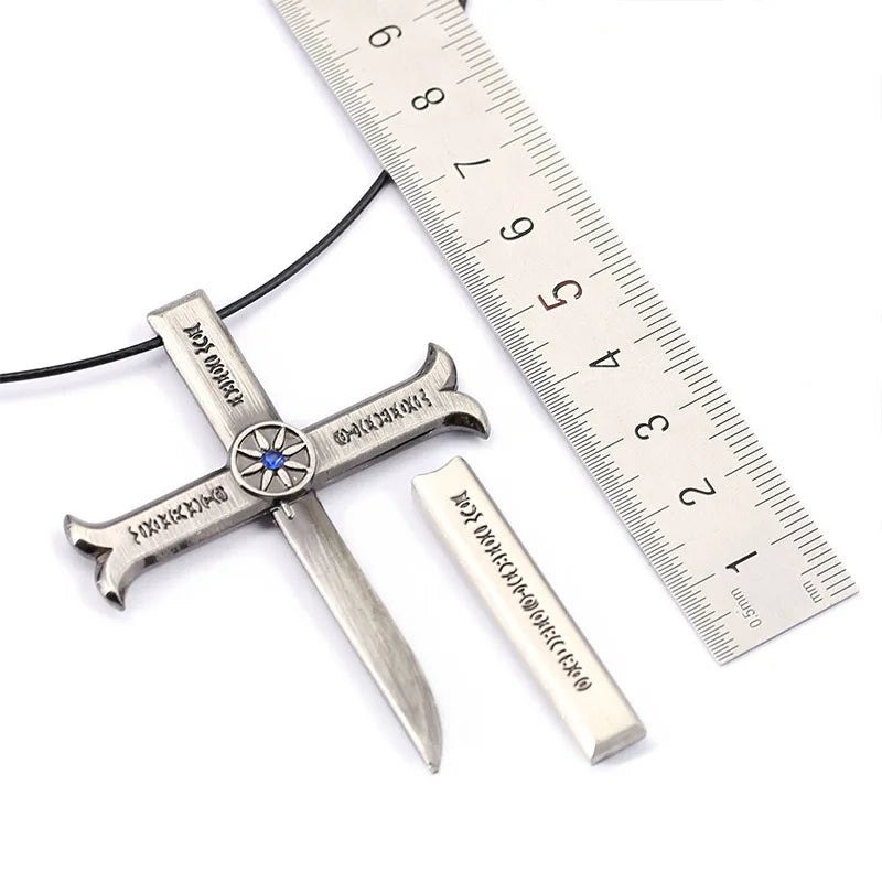 Mihawk Cross Pendant Necklace Friendship Jewelry Key Chains Accessories | Necklace | One Piece