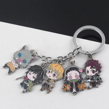 Tanjirou Nezuko Zenitsu Keychain | Metal Keychain | Demon Slayer