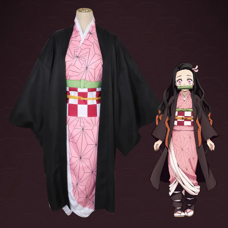 Zenitsu Giyu Tanjirou Nezuko Cosplay Kimono | Costume | Demon Slayer