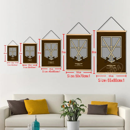 Wooden Hanging HD Canvas Attack On Titan Paintings | Wall Art | Attack on Titan