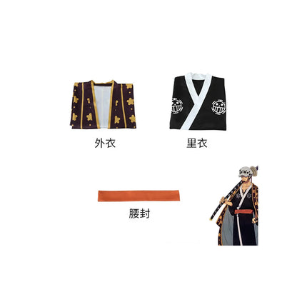 One Piece Cosplay Trafalgar D. Water Law Kimono Man Costume | Costume | One Piece