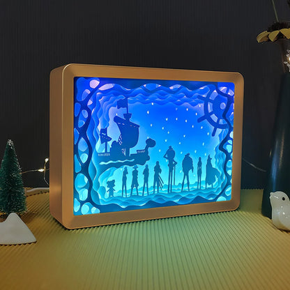 One Piece Paper Cut LED Night Light Box | Table Lamp | One Piece